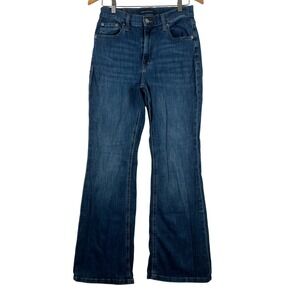 Aeropostale High Rise Flare Jeans Dark Wash Denim Comfort Stretch‎ Size 10